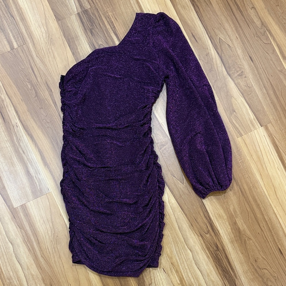Elegant Purple HOME COMING One-Shoulder Dress